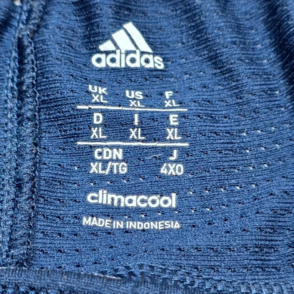Adidas Climacool Basketball Shorts Mens XL Navy Blue 3 Stripe Athletic Workout